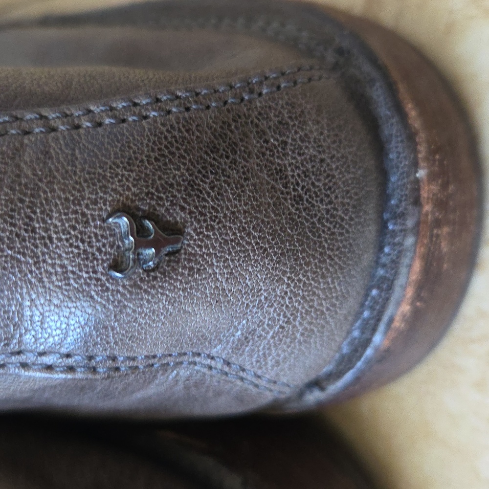 TRASK Ali Flat Gray Leather Loafers Italian Washed Sheepskin Sz 8 Minimalist - Picture 12 of 15